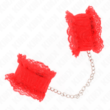 KINK - RED LACE ELASTIC CUFFS Sexshoptuga 