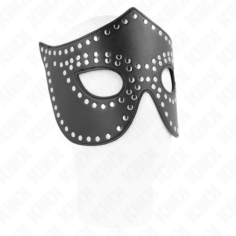 KINK - LEATHER MASK WITH RIVETS MODEL 2 30 x 12 CM