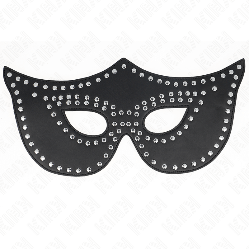 KINK - LEATHER MASK WITH RIVETS MODEL 2 30 x 12 CM