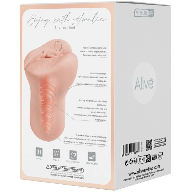 ALIVE - FLEX MASTURBADOR MASCULINO VAGINAL TAMANHO M Sexshoptuga 