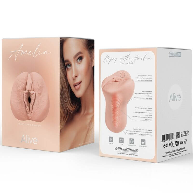 ALIVE - FLEX MASTURBADOR MASCULINO VAGINAL TAMANHO M Sexshoptuga 