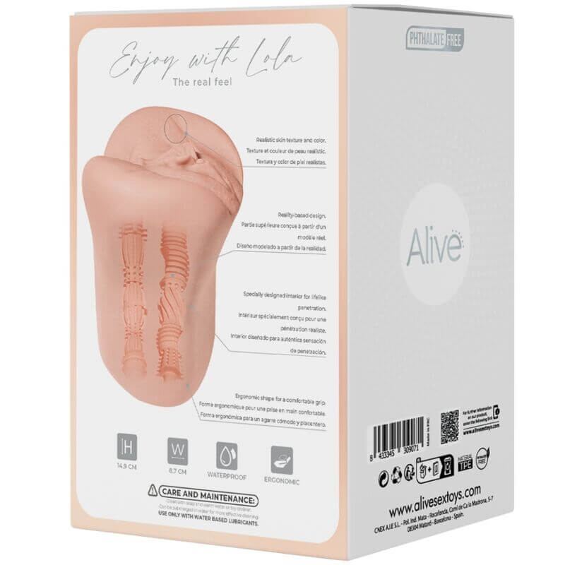 ALIVE - FLEX MASTURBADOR MASCULINO VAGINAL TAMANHO M Sexshoptuga 