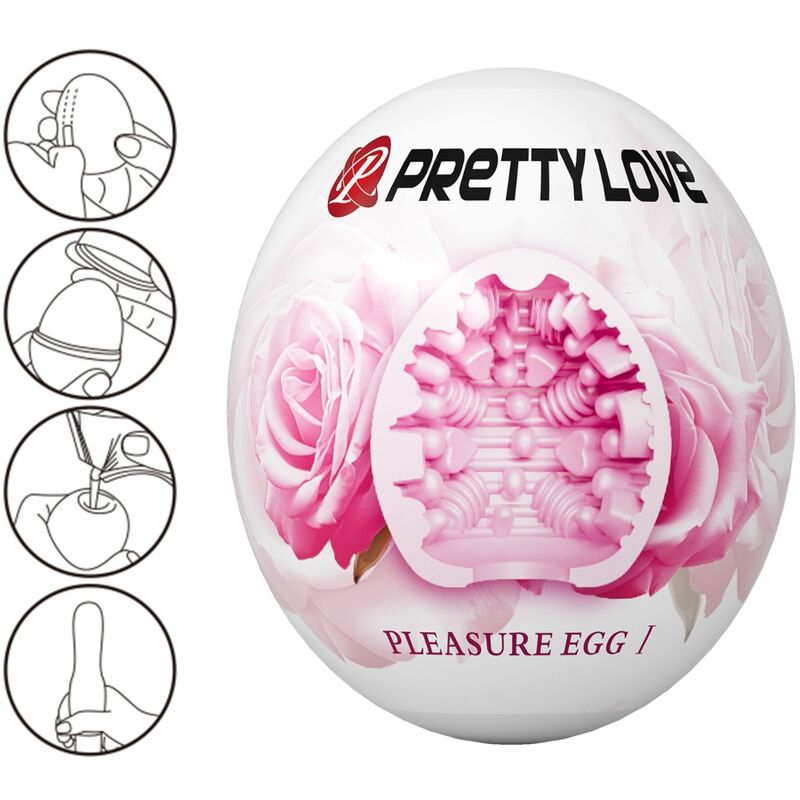 PRETTY LOVE - MASTURBADOR MASCULINO ROSA OVO Sexshoptuga 