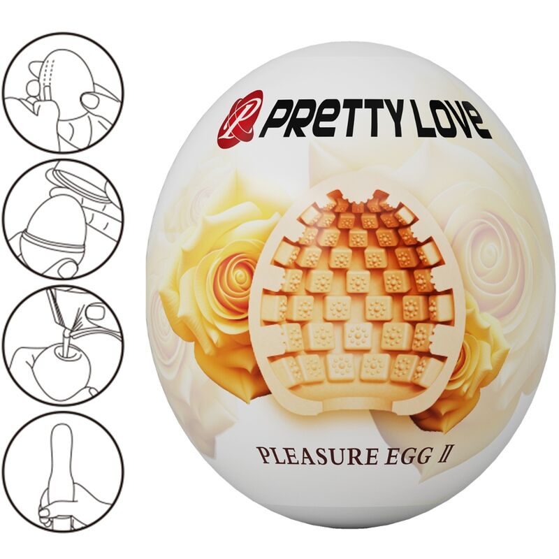 PRETTY LOVE - MASTURBADOR MASCULINO OVO CARNE Sexshoptuga 