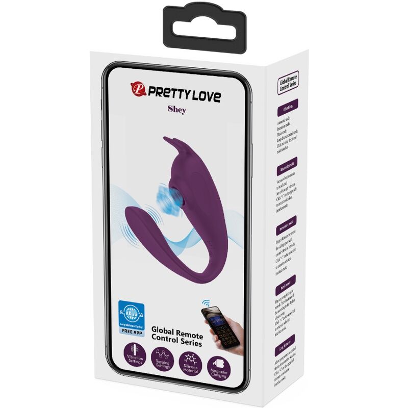 PRETTY LOVE - ESTIMULADOR E VIBRADOR SHEY APLICATIVO GRATUITO LONGA DISTÂNCIA ROXO Sexshoptuga 