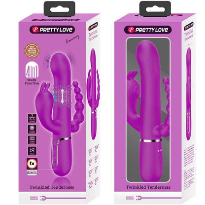 PRETTY LOVE - CAMMY VIBRADOR TRIPLO MULTIFUNCIONAL 4 EM 1 ROSA - Sexshoptuga 