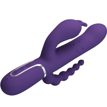 PRETTY LOVE - CAMMY TRIPLO VIBRADOR MULTIFUNÇÃO 4 EM 1 ROXO - Sexshoptuga 