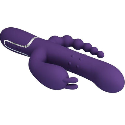 PRETTY LOVE - CAMMY TRIPLO VIBRADOR MULTIFUNÇÃO 4 EM 1 ROXO - Sexshoptuga 