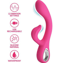 PRETTY LOVE - FRITZ RABBIT VIBRADOR 12 VIBRAÇÕES ROSA - Sexshoptuga  Sexshoptuga 