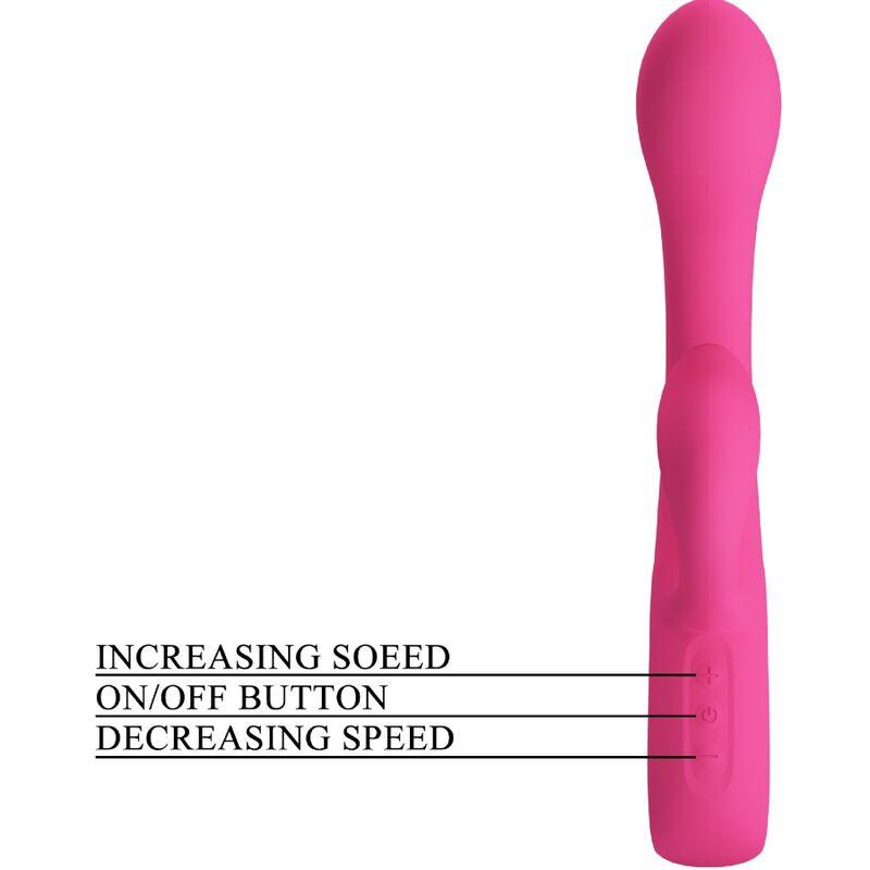 PRETTY LOVE - FRITZ RABBIT VIBRADOR 12 VIBRAÇÕES ROSA - Sexshoptuga 