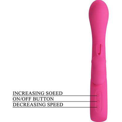 PRETTY LOVE - NOVAK RABBIT VIBRADOR 12 VIBRAÇÕES ROSA - Sexshoptuga 