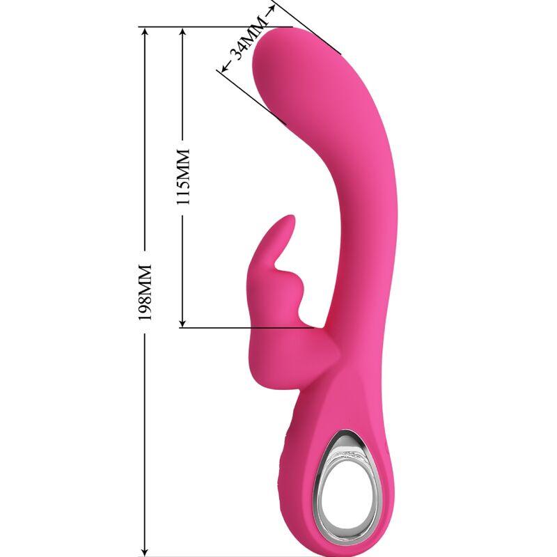 PRETTY LOVE - NOVAK RABBIT VIBRADOR 12 VIBRAÇÕES ROSA - Sexshoptuga 