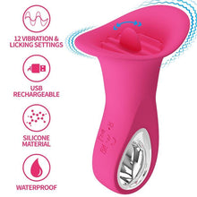 PRETTY LOVE - CLYDE VIBRADOR ORAL LÍNGUA VIBRANTE 12 VIBRAÇÕES ROSA - Sexshoptuga  Sexshoptuga 