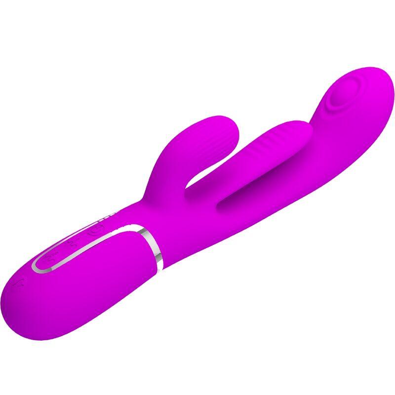 PRETTY LOVE - SHANIA TRIPLE RABBIT VIBRADOR MULTIFUNCIONAL ROSA - Sexshoptuga 