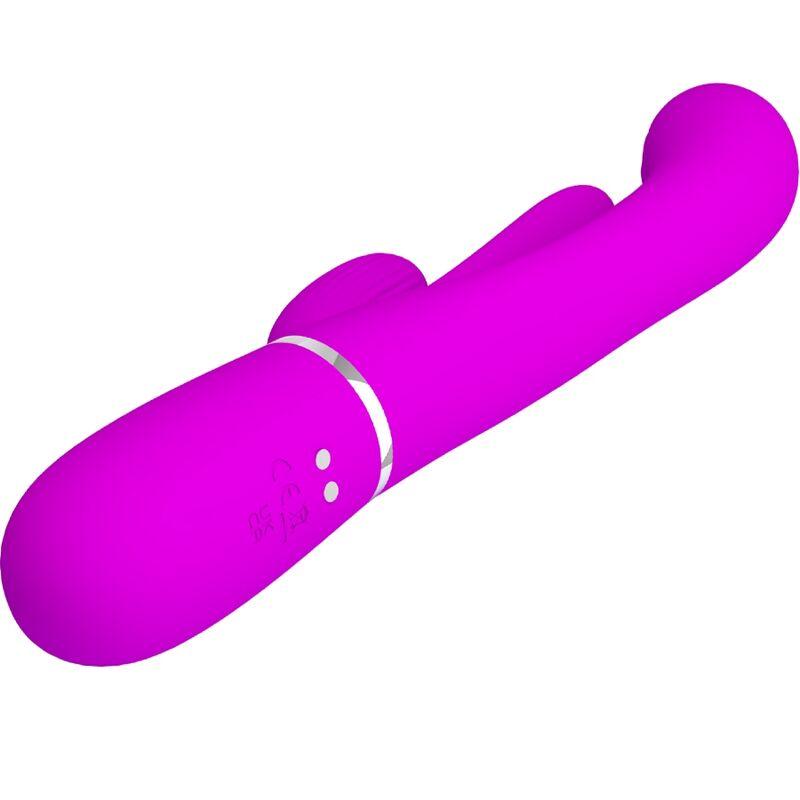 PRETTY LOVE - SHANIA TRIPLE RABBIT VIBRADOR MULTIFUNCIONAL ROSA - Sexshoptuga 