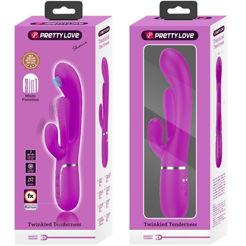 PRETTY LOVE - SHANIA TRIPLE RABBIT VIBRADOR MULTIFUNCIONAL ROSA - Sexshoptuga 