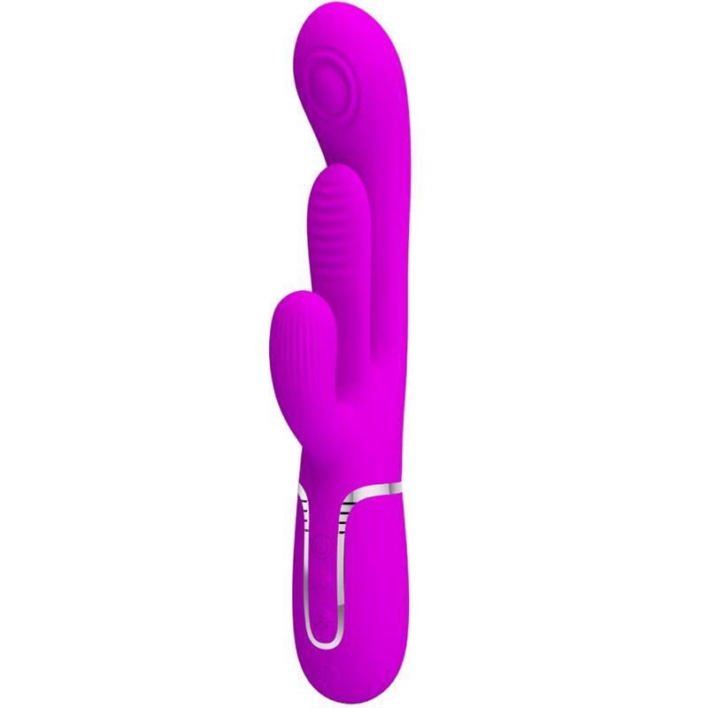 PRETTY LOVE - SHANIA TRIPLE RABBIT VIBRADOR MULTIFUNCIONAL ROSA - Sexshoptuga 