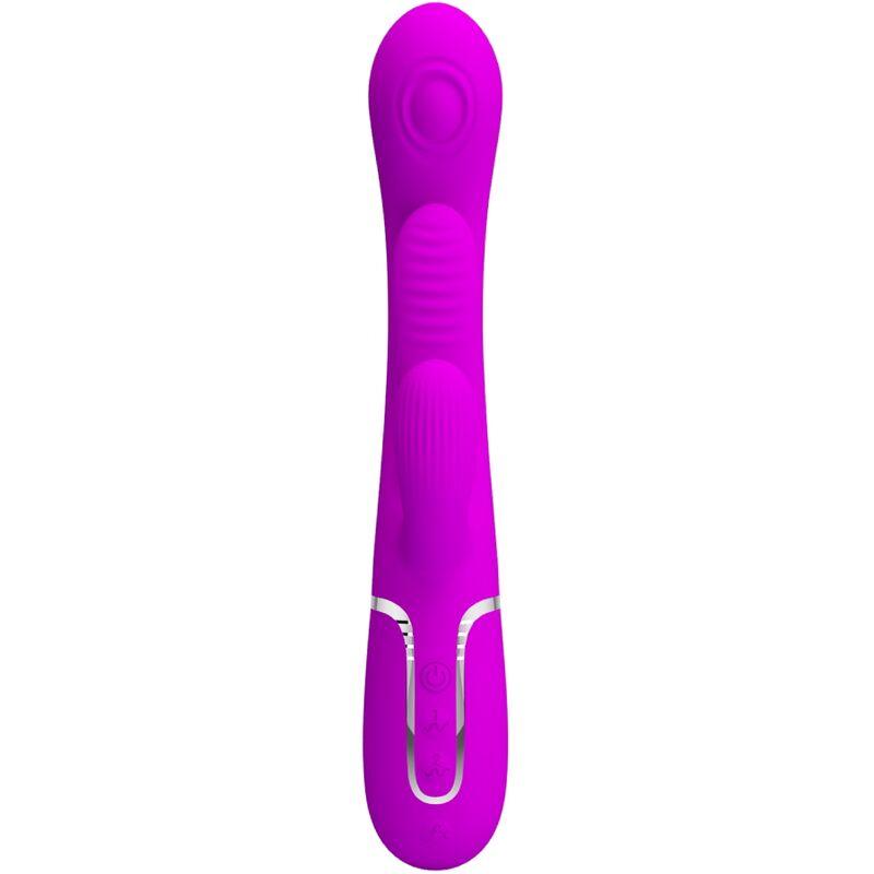 PRETTY LOVE - SHANIA TRIPLE RABBIT VIBRADOR MULTIFUNCIONAL ROSA - Sexshoptuga 