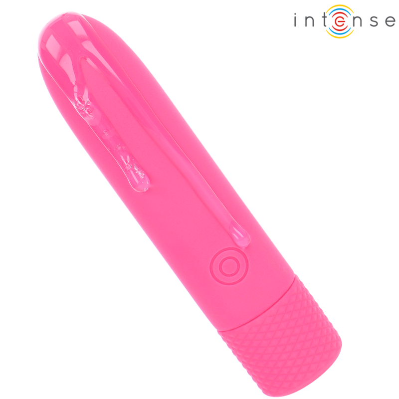 INTENSE - SYMONE  USB RECARREGÁVEL VIBRATÓRIA BULLET 8 VIBRAÇÕES ROSA 10 X 2,2 CM Sexshoptuga 