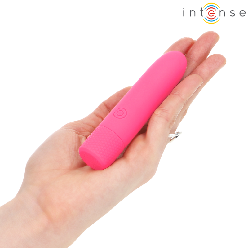 INTENSE - SYMONE  USB RECARREGÁVEL VIBRATÓRIA BULLET 8 VIBRAÇÕES ROSA 10 X 2,2 CM Sexshoptuga 