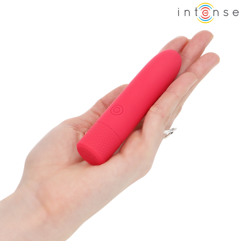 INTENSE - SYMONE USB RECARREGÁVEL VIBRATÓRIA BULLET 8 VIBRAÇÕES VERMELHO 10 X 2,2 CM Sexshoptuga 