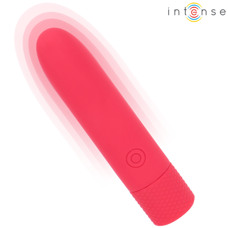 INTENSE - SYMONE USB RECARREGÁVEL VIBRATÓRIA BULLET 8 VIBRAÇÕES VERMELHO 10 X 2,2 CM Sexshoptuga 