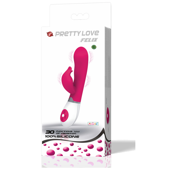 PRETTY LOVE - VIBRADOR COM ESTIMULADOR FELIX - Sexshoptuga 