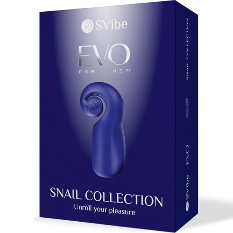 SNAIL VIBE - EVO PARA ELE MASTURBADOR MASCULINO SLIDE N'ROLL AZUL ESCURO Sexshoptuga 