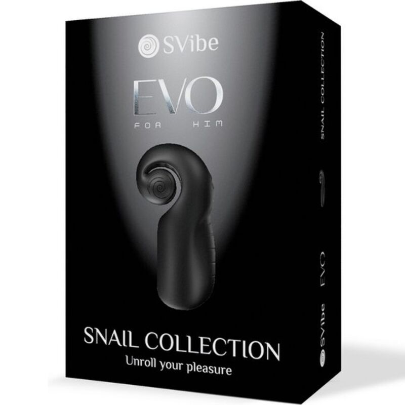 SNAIL VIBE - EVO PARA ELE MASTURBADOR MASCULINO SLIDE N'ROLL PRETO Sexshoptuga 