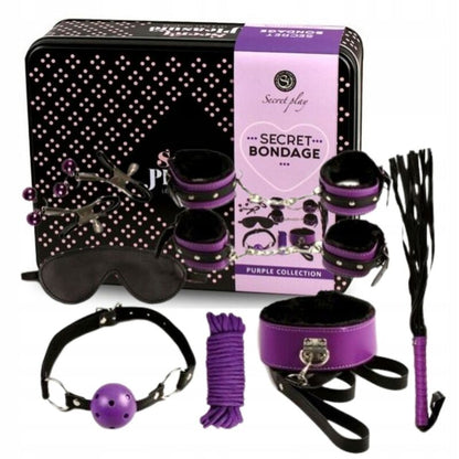 SECRETPLAY - BDSM SET 8PCS PURBLE / BLACK. - Sexshoptuga 