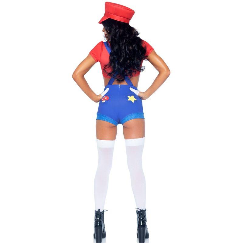 LEG AVENUE - FANTASIA SEXY MARIO BROS VERMELHO/AZUL M - Sexshoptuga 