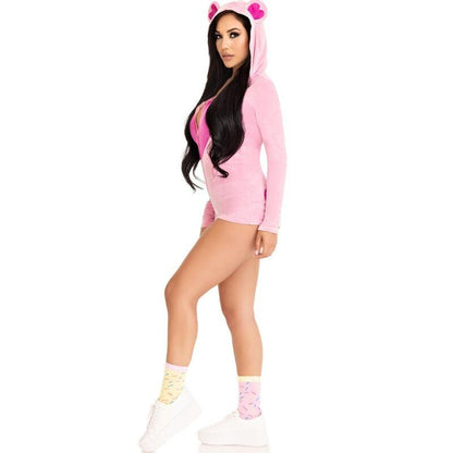 LEG AVENUE - BODY URSO DE VELUDO ROSA S - Sexshoptuga 