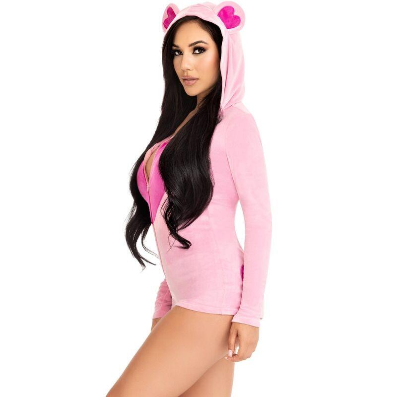 LEG AVENUE - BODY URSO DE VELUDO ROSA S - Sexshoptuga 