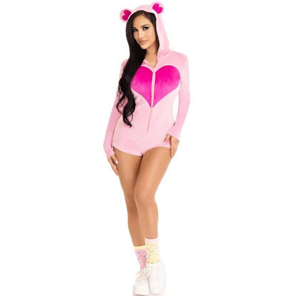 LEG AVENUE - BODY URSO DE VELUDO ROSA S - Sexshoptuga 