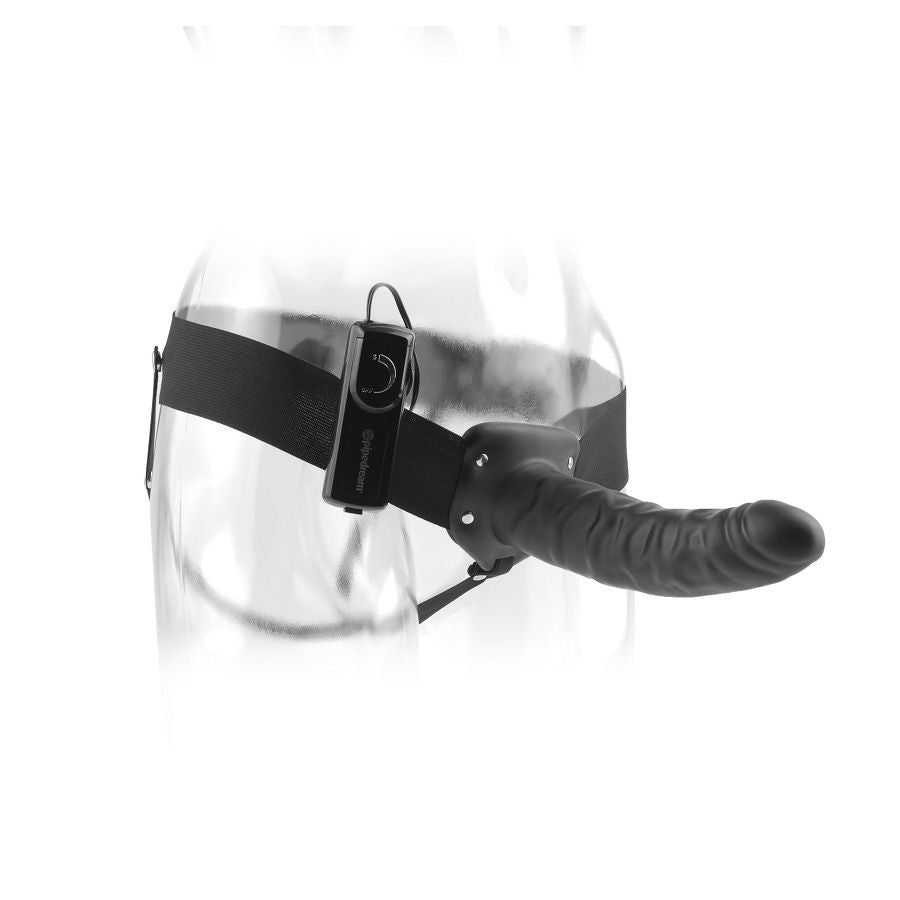 FETISH FANTASY SERIES - 19 CM VIBRATÓRIO OCO STRAP-ON PRETO - Sexshoptuga  Sexshoptuga 