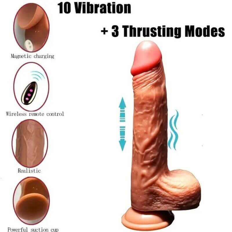 ARMONY - VIBRADOR REALISTA VIBRANTE RECARREGÁVEL - Sexshoptuga 