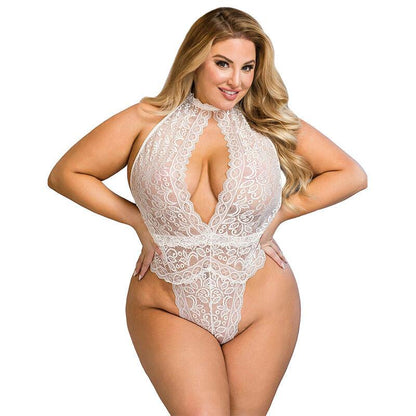 SUBBLIME - 953850 WHITE LACE BODYSUIT S/M