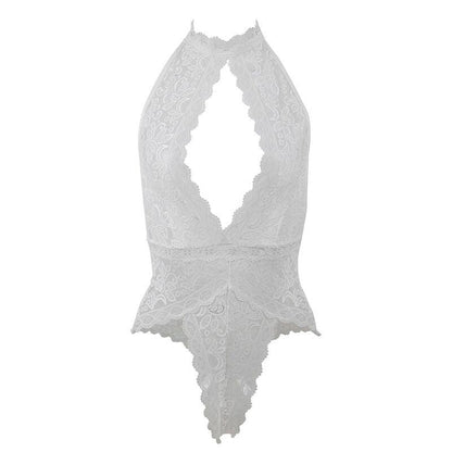 SUBBLIME - 953850 WHITE LACE BODYSUIT S/M