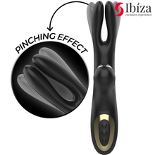 IBIZA - DUPLO VIBRADOR DE FIXAÇÃO PRETO - Sexshoptuga  Sexshoptuga 