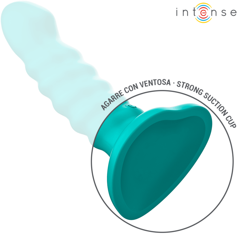 INTENSE - BUFFY VIBRADOR TAMANHO S DESIGN ESPIRAL 10 VIBRAÇÕES CONTROLE REMOTO AZUL - Sexshoptuga 