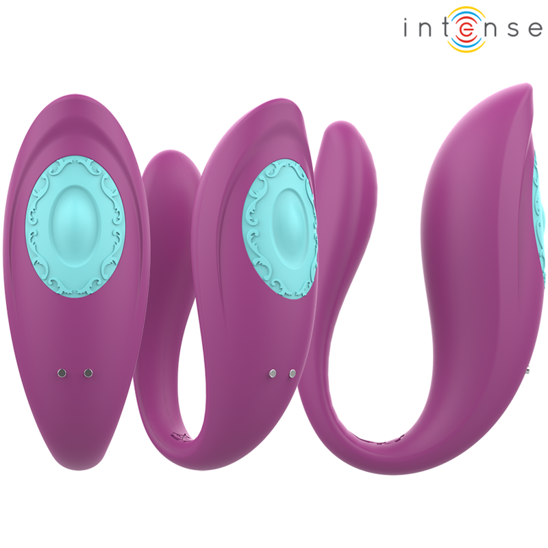 INTENSE - ANNIE VIBRADOR EM FORMA DE U E ESTIMULADOR ROXO CONTROLE REMOTO