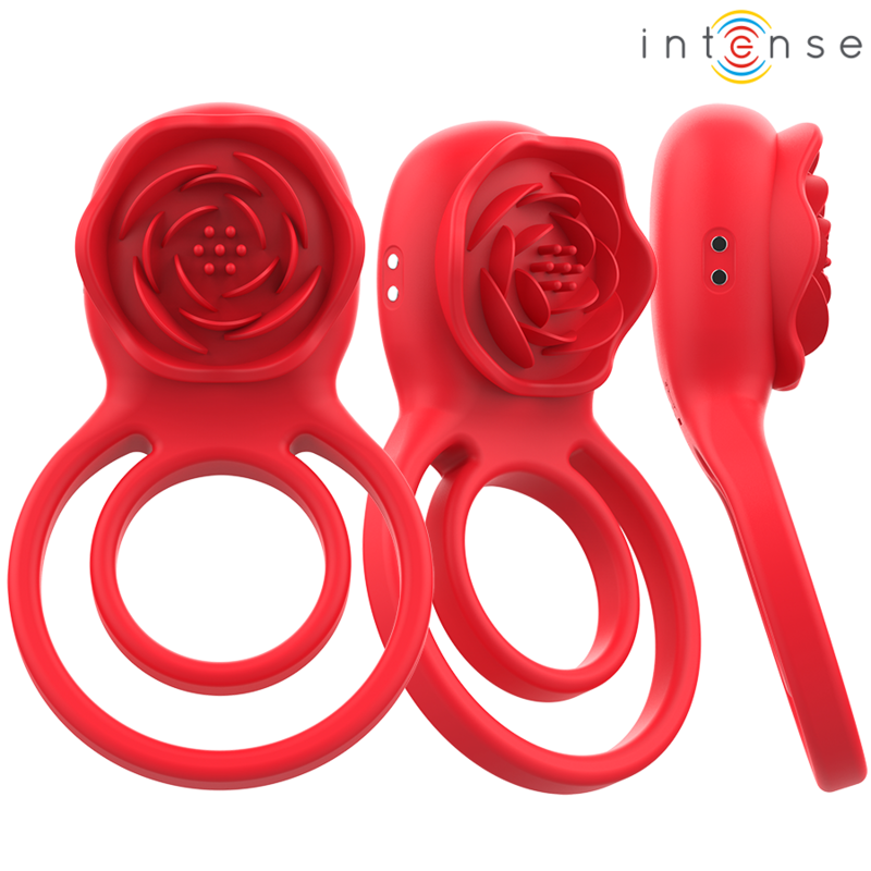 INTENSE - GAIL ESTIMULADOR ROSE 10 VIBRAÇÕES VERMELHO CONTROLE REMOTO Sexshoptuga 