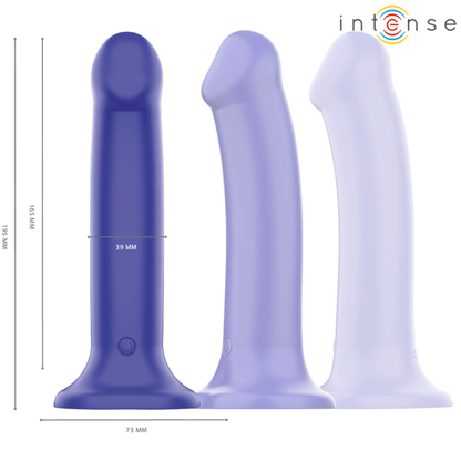 INTENSE - VICTORIA VIBRADOR COM VENTOSA 10 VIBRAÇÕES AZUL ESCURO CONTROLE REMOTO - Sexshoptuga 