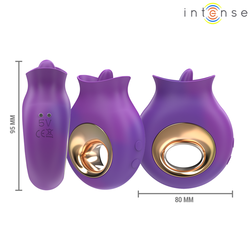 INTENSE - ESTIMULADOR DE CLITÓRIS TULI 9 VIBRAÇÕES E 9 OSCILAÇÕES ROXO Sexshoptuga 