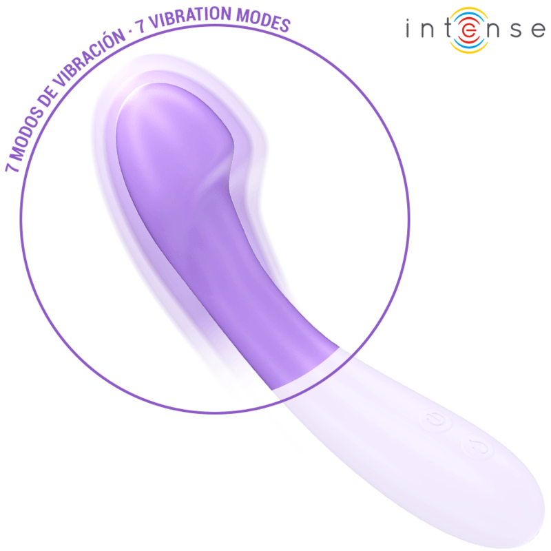 INTENSE - BECKY VIBRADOR 19 CM AQUECÍVEL 7 VIBRAÇÕES ROXO - Sexshoptuga 