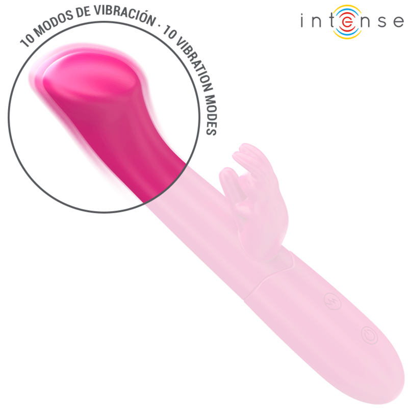 INTENSE - JULIETA RABBIT VIBRADOR 18,6 CM 10 VIBRAÇÕES ROSA - Sexshoptuga 