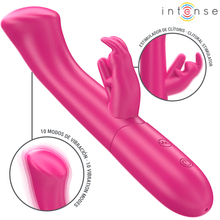 INTENSE - JULIETA RABBIT VIBRADOR 18,6 CM 10 VIBRAÇÕES ROSA - Sexshoptuga  Sexshoptuga 