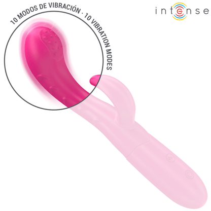 INTENSE - AMARA VIBRADOR COM LÍNGUA ESTIMULANTE 10 VIBRAÇÕES ROSA - Sexshoptuga 