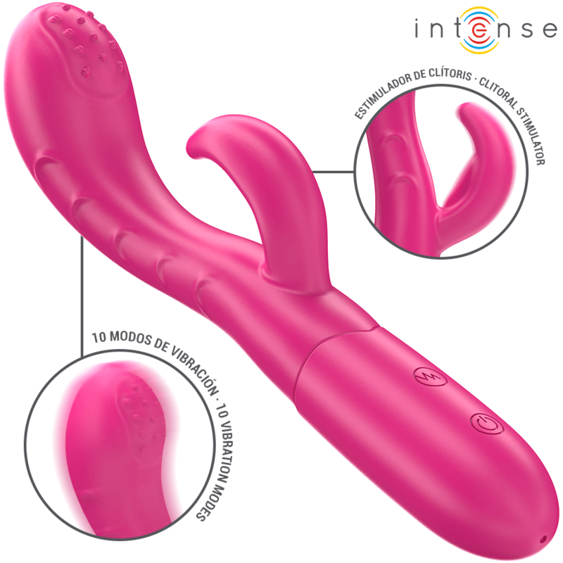 INTENSE - AMARA VIBRADOR COM LÍNGUA ESTIMULANTE 10 VIBRAÇÕES ROSA - Sexshoptuga 