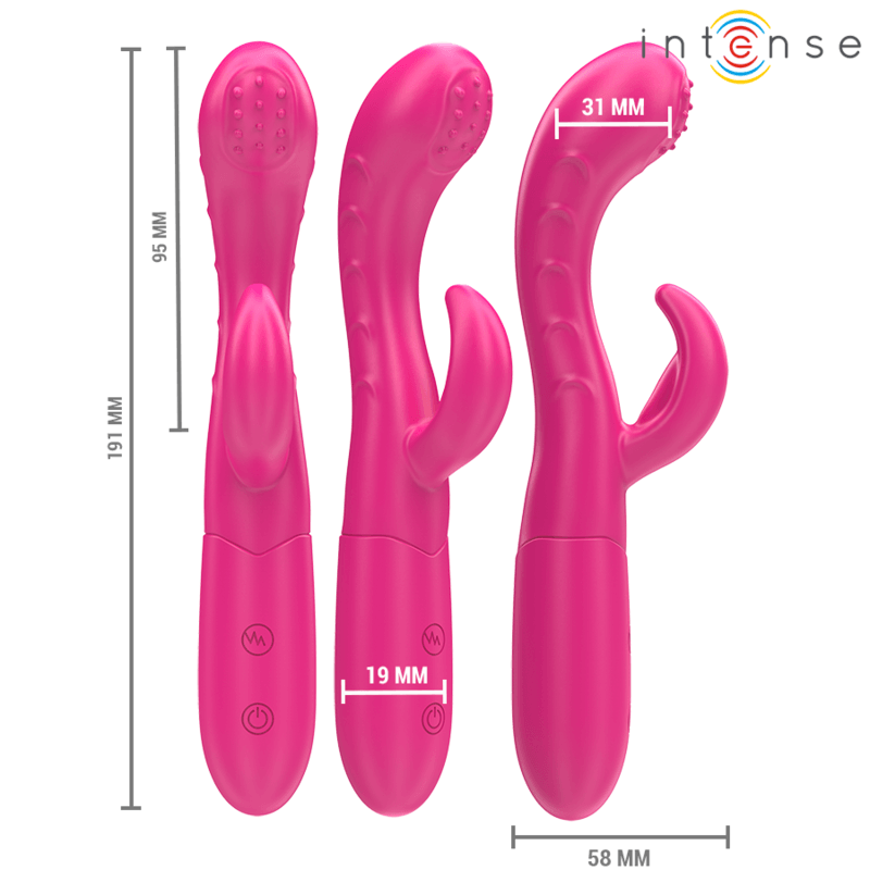 INTENSE - AMARA VIBRADOR COM LÍNGUA ESTIMULANTE 10 VIBRAÇÕES ROSA - Sexshoptuga 